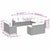 11 Piece Garden Sofa Set with Cushions Black Poly Rattan