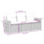 3 Piece Garden Sofa Set with Cushions Grey Poly Rattan