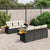 7 Piece Garden Sofa Set with Cushions Black Poly Rattan