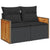 4 Piece Garden Sofa Set with Cushions Black Poly Rattan