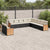 11 Piece Garden Sofa Set with Cushions Black Poly Rattan