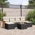 7 Piece Garden Sofa Set with Cushions Black Poly Rattan