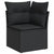 9 Piece Garden Sofa Set with Cushions Black poly ratta