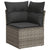 7 Piece Garden Sofa Set with Cushions Black Poly Rattan