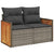 10 Piece Garden Sofa Set with Cushions Grey Poly Rattan