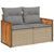 12 Piece Garden Sofa Set with Cushions Beige Poly Rattan