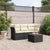 4 Piece Garden Sofa Set with Cushions Black Poly Rattan