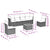 7 Piece Garden Sofa Set with Cushions Black Poly Rattan