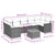 8 Piece Garden Sofa Set with Cushions Black Poly Rattan