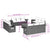 13 Piece Garden Sofa Set with Cushions Beige Poly Rattan