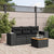 4 Piece Garden Sofa Set with Cushions Black Poly Rattan