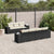 8 Piece Garden Sofa Set with Cushions Black Poly Rattan