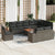 11 Piece Garden Sofa Set with Cushions Grey Poly Rattan