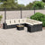 11 Piece Garden Sofa Set with Cushions Black Poly Rattan