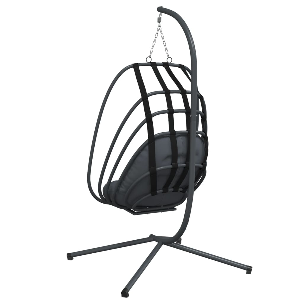 Hanging Egg Chair with Stand Anthracite Steel