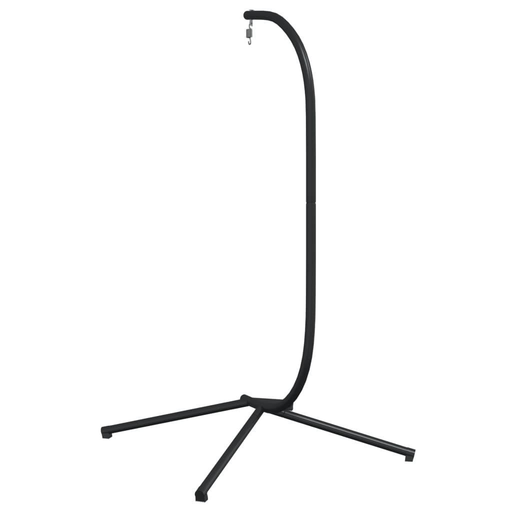 Hanging Egg Chair Stand without Basket Black Steel