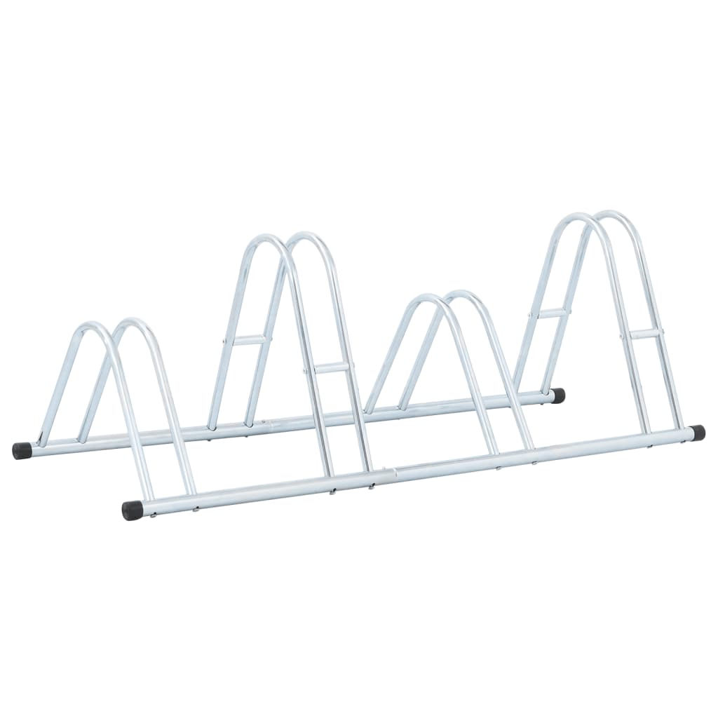 Bicycle Stand for 4 Bikes Floor Freestanding Galvanised Steel