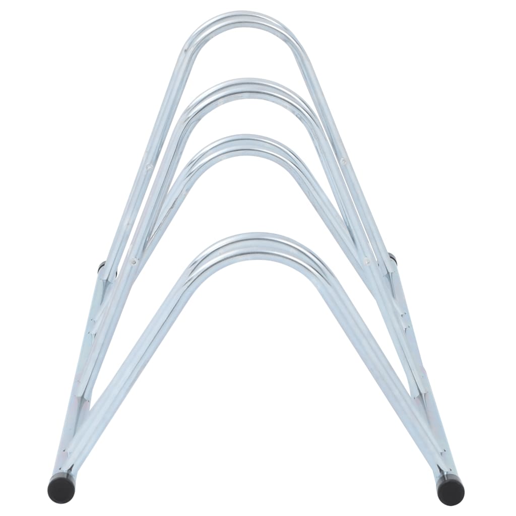 Bicycle Stand for 4 Bikes Floor Freestanding Galvanised Steel