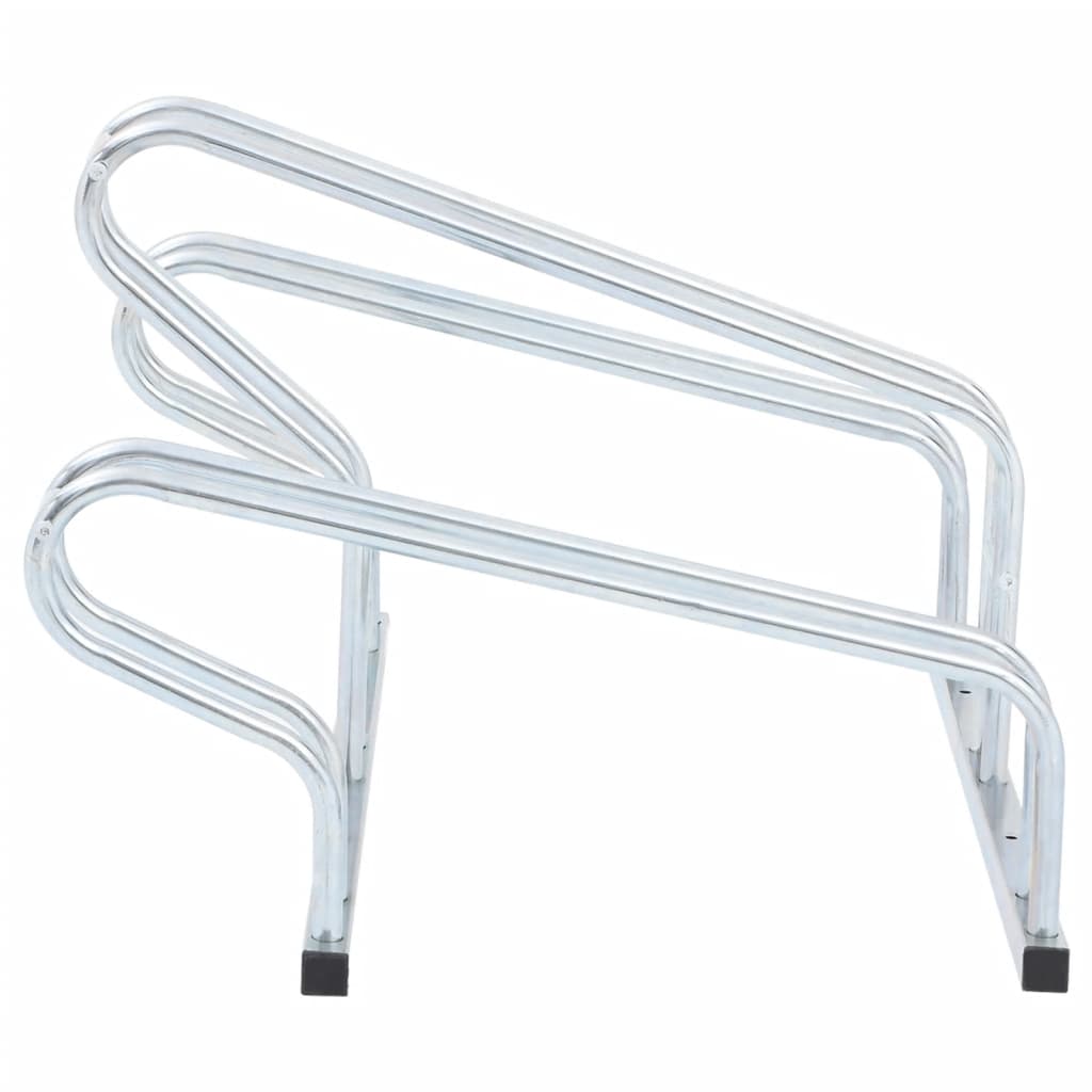 Bicycle Stand for 3 Bikes Floor Freestanding Galvanised Steel