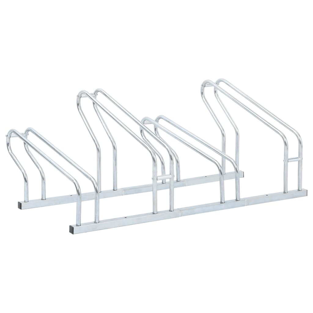 Bicycle Stand for 4 Bikes Floor Freestanding Galvanised Steel