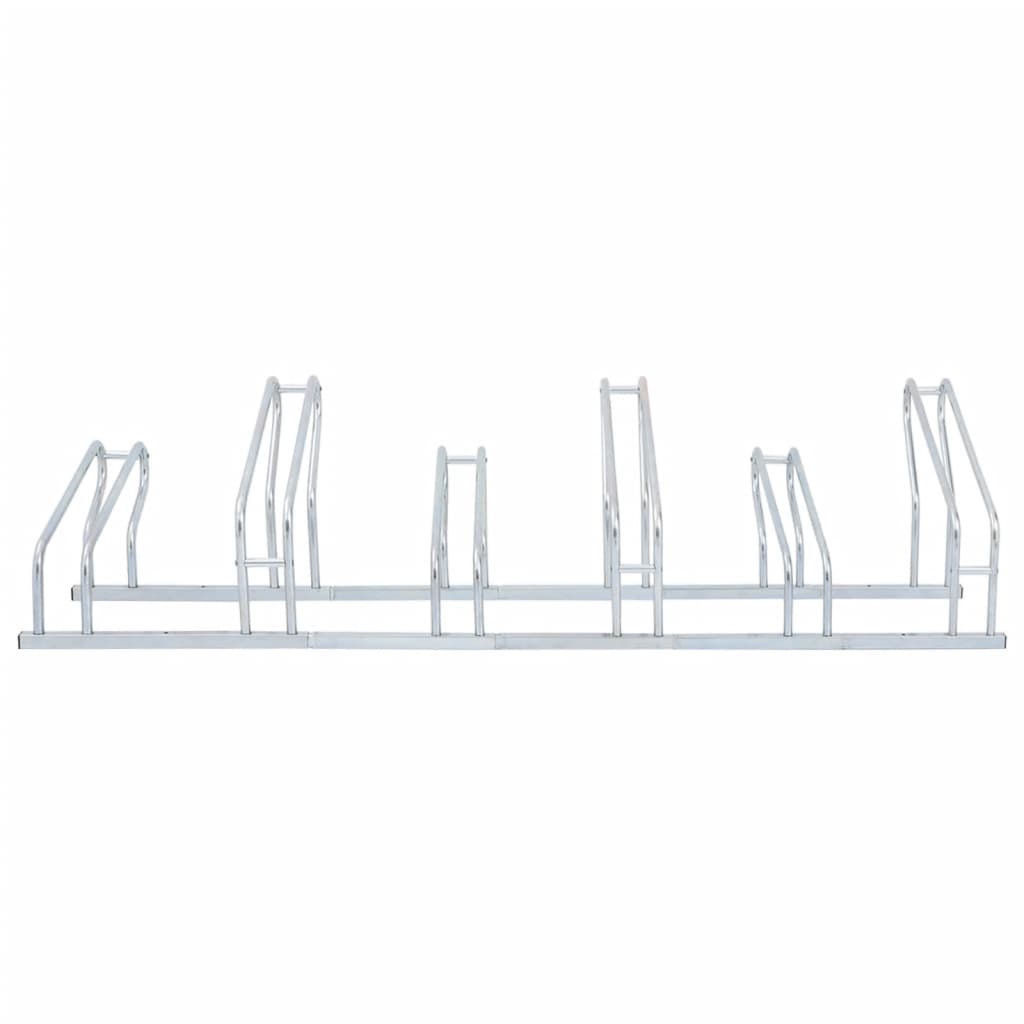 Bicycle Stand for 6 Bikes Floor Freestanding Galvanised Steel