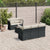 6 Piece Garden Sofa Set with Cushions Black Poly Rattan