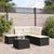 6 Piece Garden Sofa Set with Cushions Black Poly Rattan