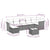 8 Piece Garden Sofa Set with Cushions Grey Poly Rattan