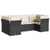 6 Piece Garden Sofa Set with Cushions Black Poly Rattan