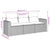 3 Piece Garden Sofa Set with Cushions Beige Poly Rattan