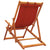 Folding Beach Chairs 2 pcs Red Fabric