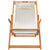 Folding Beach Chairs 2 pcs Cream Fabric