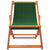 Folding Beach Chairs 2 pcs Green Fabric