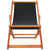 Folding Beach Chairs 2 pcs Black Fabric