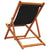 Folding Beach Chairs 2 pcs Black Fabric