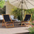 Folding Beach Chairs 2 pcs Black Fabric