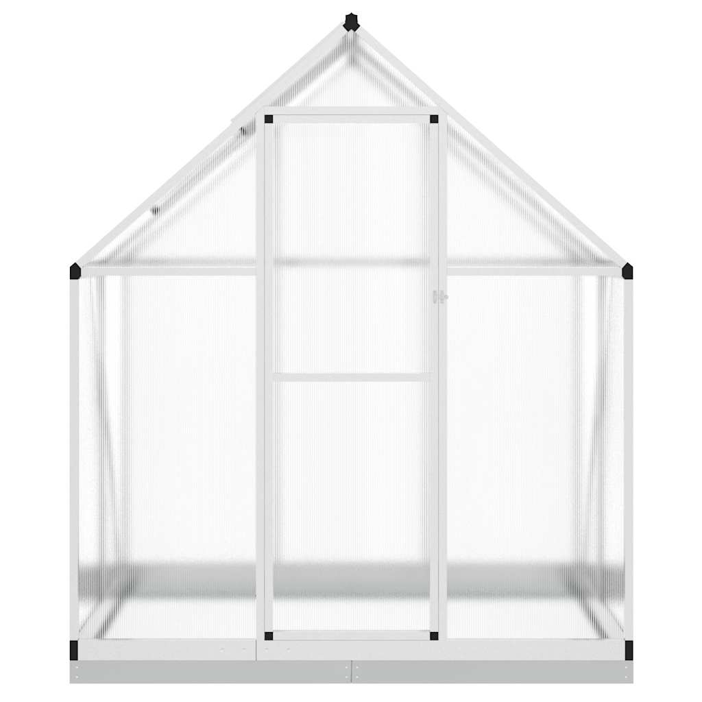 Greenhouse with Base Frame Silver 169x114x202 cm Aluminium