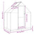 Greenhouse with Base Frame Silver 169x114x202 cm Aluminium