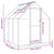 Greenhouse with Base Frame Silver 169x169x202 cm Aluminium