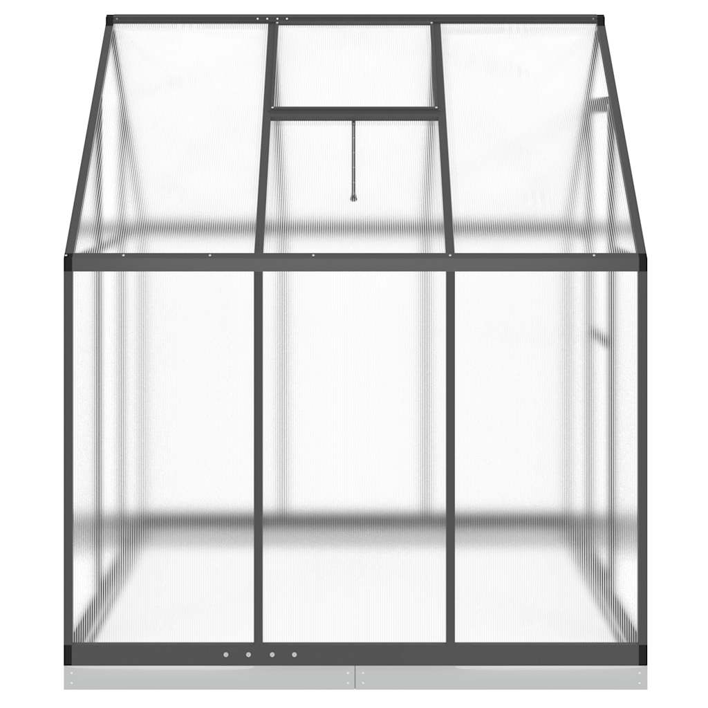 Greenhouse with Base Frame Anthracite 169x169x202 cm Aluminium