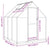 Greenhouse with Base Frame Anthracite 169x169x202 cm Aluminium