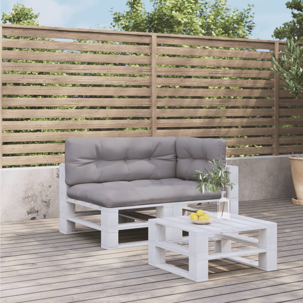 Pallet Cushions 3 pcs Grey Fabric