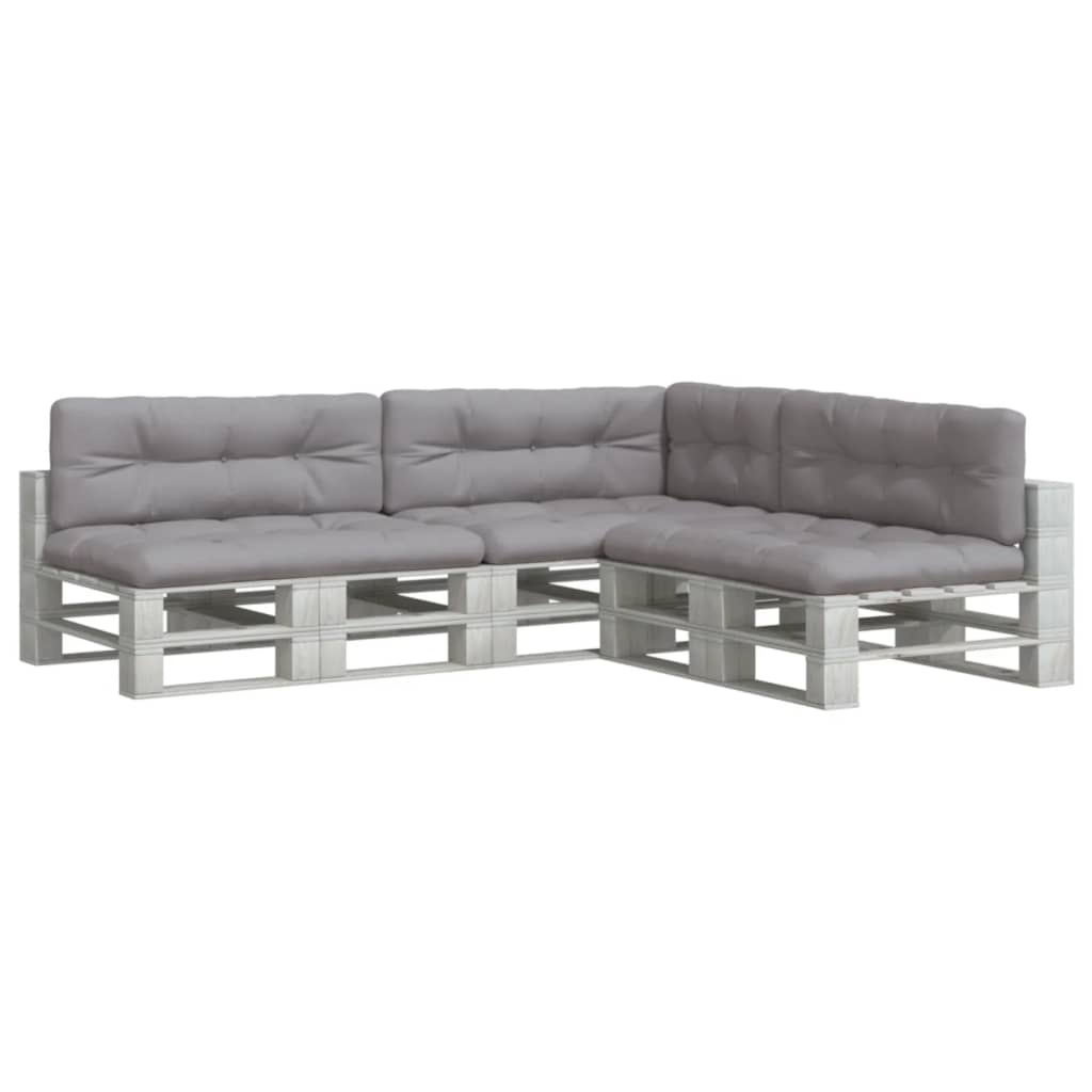 Pallet Cushions 7 pcs Grey Fabric