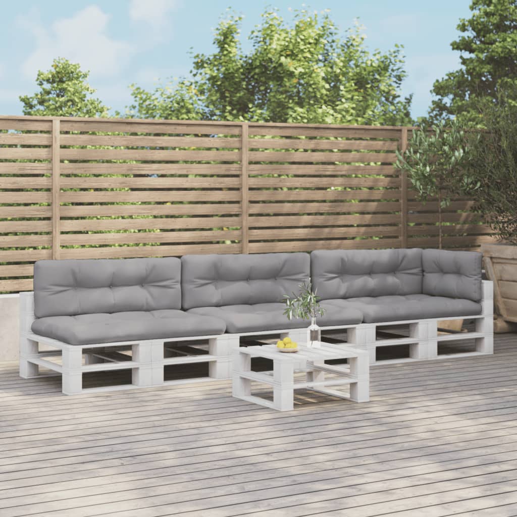 Pallet Cushions 7 pcs Grey Fabric