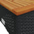 3 Piece Garden Sofa Set with Cushions Black Poly Rattan