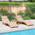 Sun Loungers with Cushions 2 pcs Beige Solid Wood Acacia