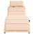 Sun Loungers with Cushions 2 pcs Beige Solid Wood Acacia