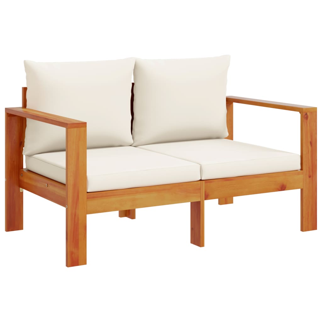 5 Piece Garden Sofa Set with Cushions Solid Wood Acacia