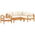 5 Piece Garden Sofa Set with Cushions Solid Wood Acacia