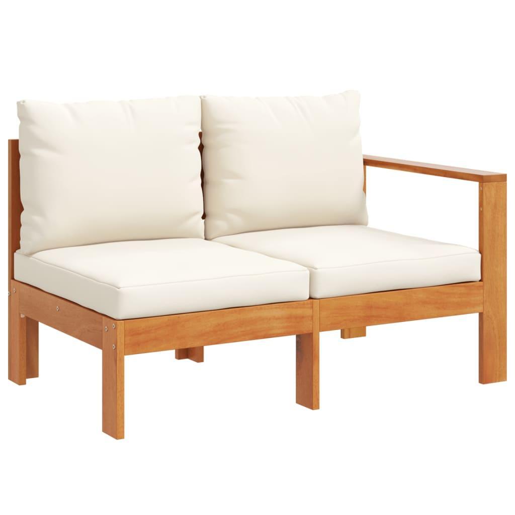 5 Piece Garden Sofa Set with Cushions Solid Wood Acacia